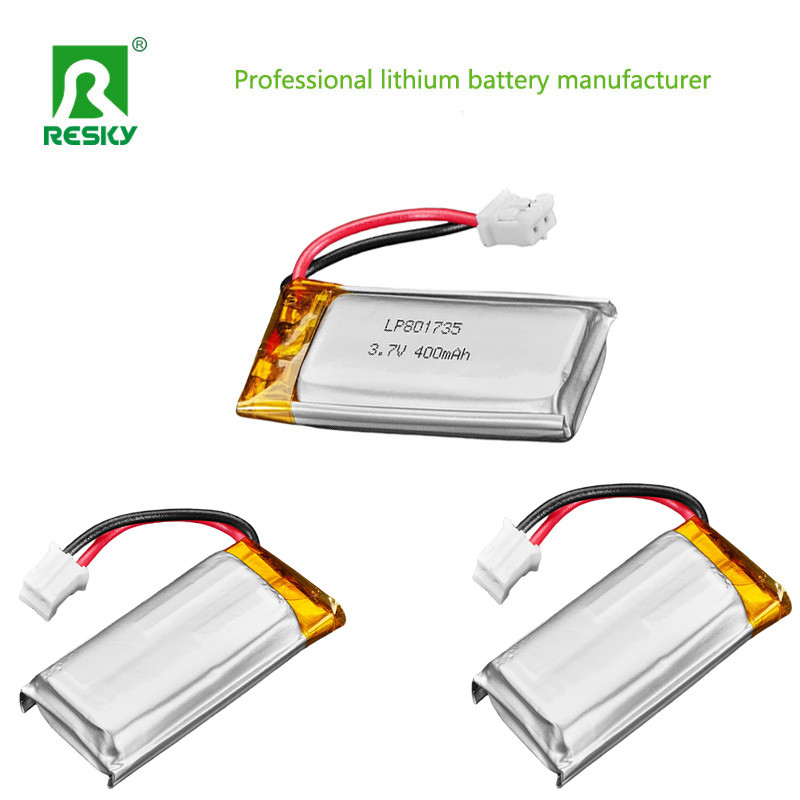 Solar Lithium Cell 801735 3.7v 400mAh Rechargeable Lithium Ion Polymer Battery