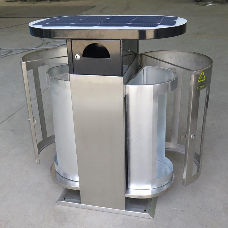 40L dual Steel Outdoor Trash Can