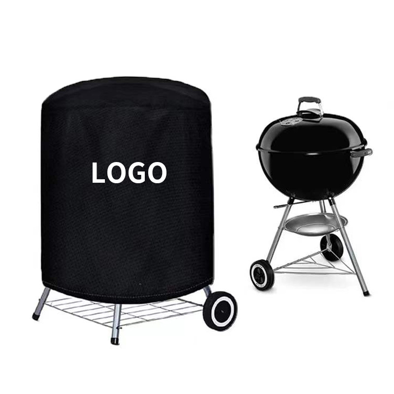 Heavy Duty Waterproof Outdoor Rain BBQ Grill Cover in 600D Polyester Fabric for Garden