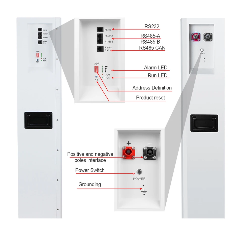 48 volt lithium ion battery Wall Mounted 200Ah 51.2V LiFePo4 Battery powerwall