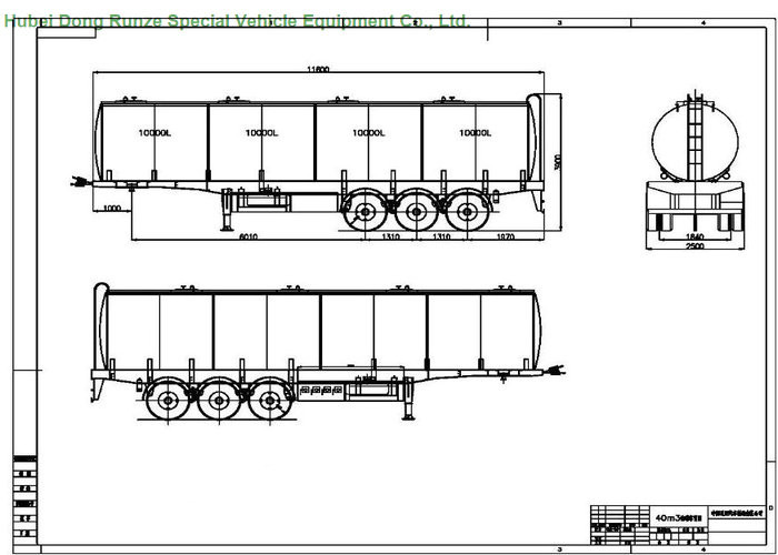 49m3 Stainless Steel Fuel Tanker Semi Trailer 3 Axles For Diesel ,Oil , Gasoline, Kerosene Transport