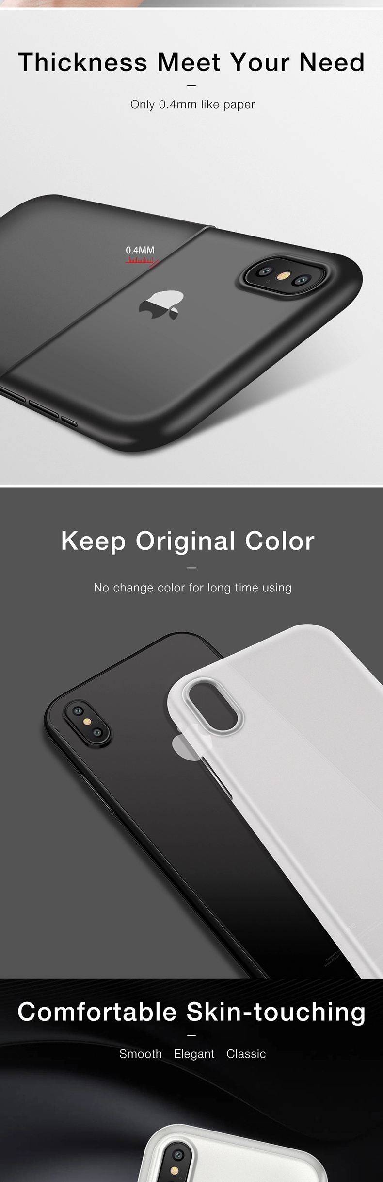 Sweat Proof Simple PP Shock Proof Mobile Phone Case For IPhone 11 Pro Max