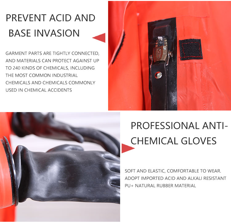 Conjoined Fire Fighting XL PVC Acid Chemical Safety Suit