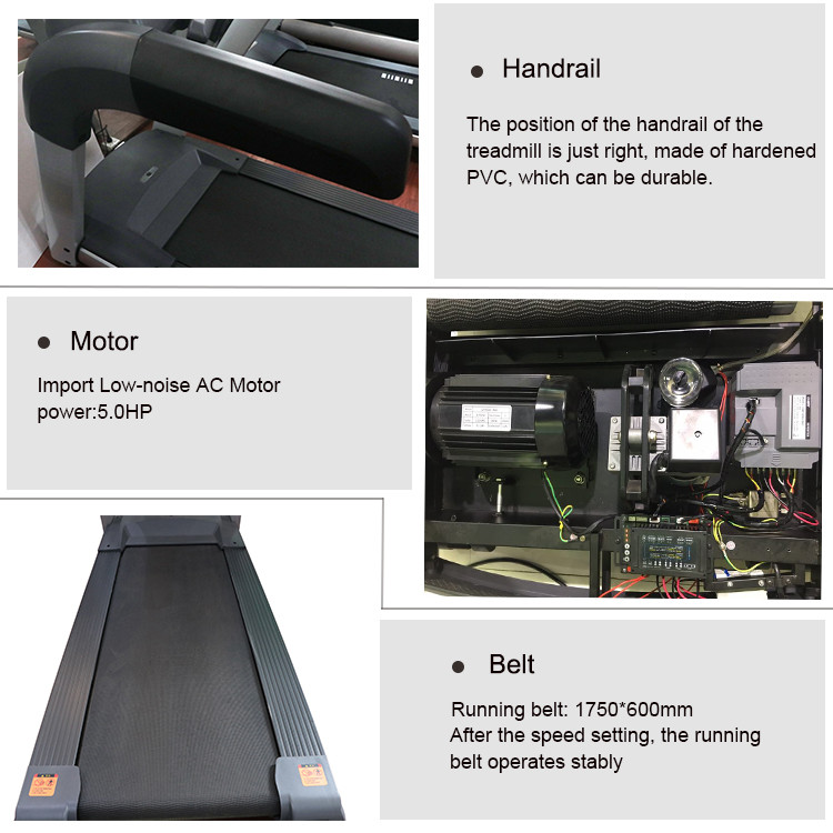 Reliable Fitness Club Treadmill , Gym Standard Treadmill Biomechanical 1-20km/H