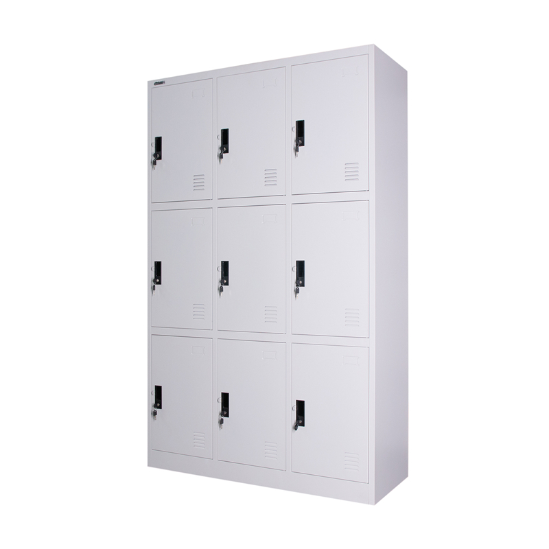 Electrostastic Powder Coating 9 Doors Metal Lockers Staff Lockers H1850mm