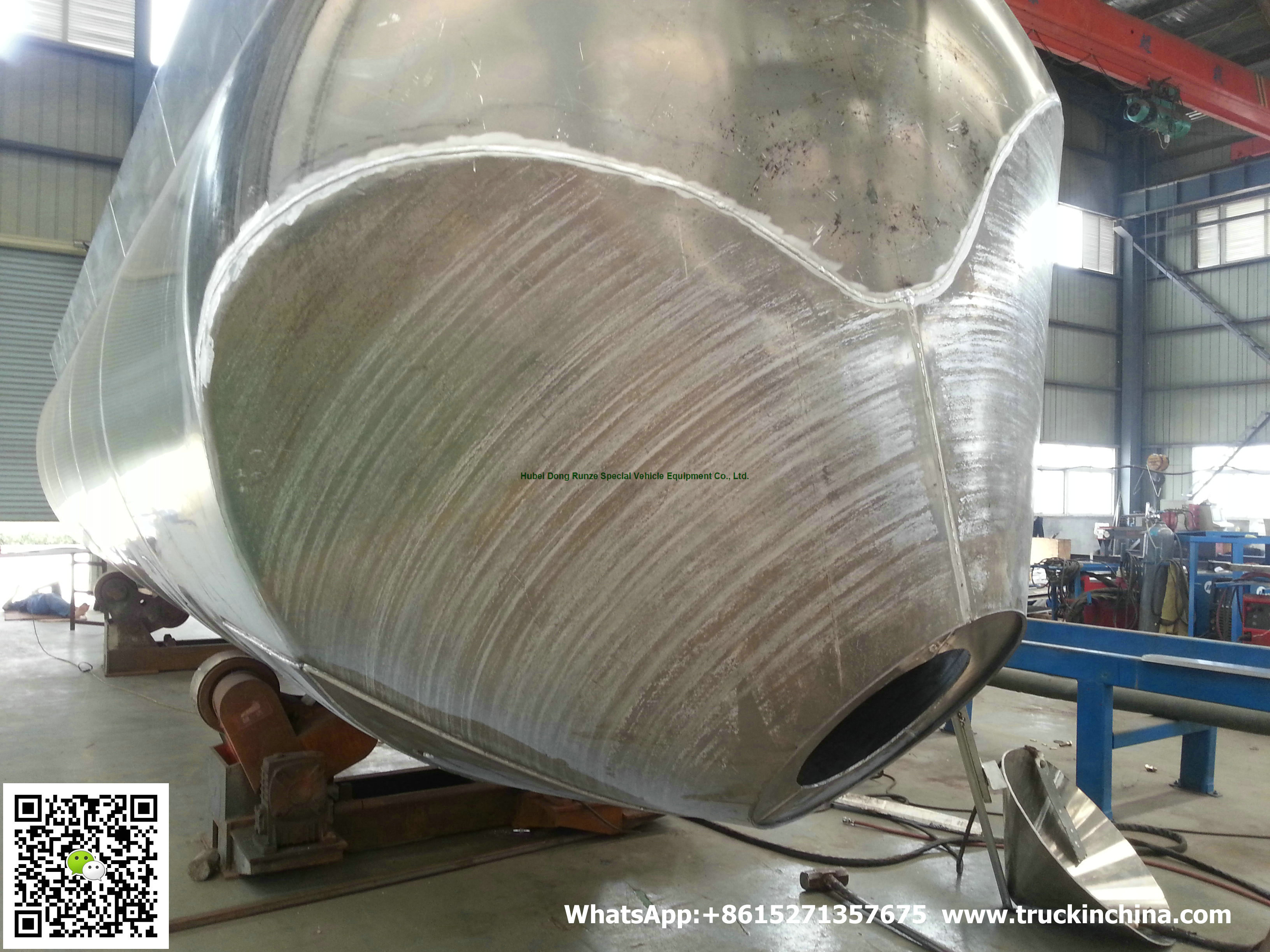 Aluminum Alloy Wheat Flour Bulk Tanker with Tipping Hydraulic Cylinder (6000USG-10000USG ）whApp:+8615271357675