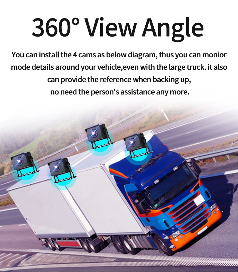 10inch Truck Dashboard Mounted Dash Cam 128G Automotive DVR Camera System 9V-36V