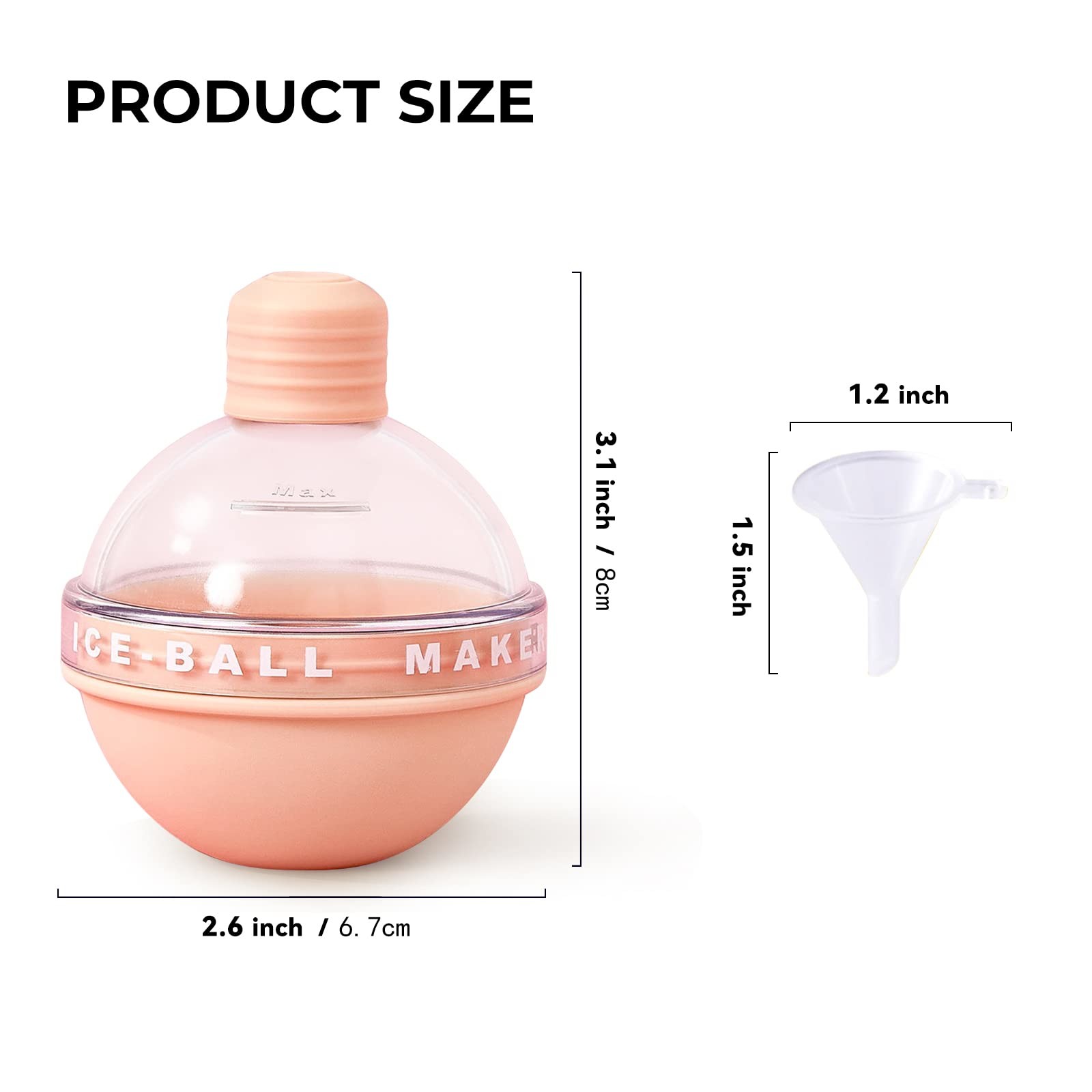 DIY Whiskey Silicone large round ice Ball cube Mould