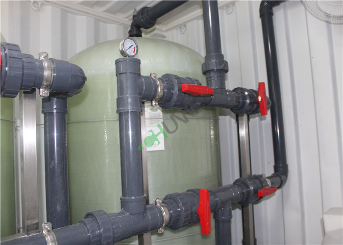 FRP Containerized Water Treatment Plant , Mobile Containerized Desalination Plants