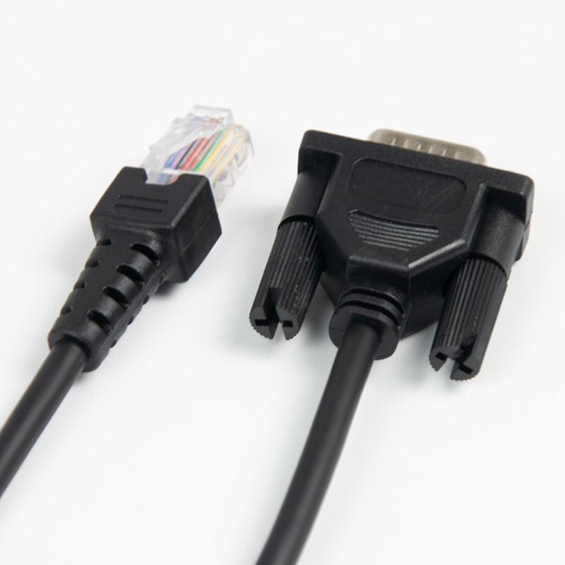 Straight DB9 Male RS232 RJ45 Cable 1m Length For Data Transmission
