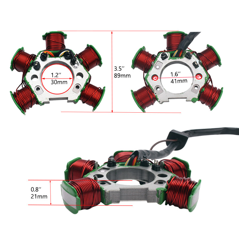 TVS-5 Magnet Motor Stator Coil New Condition Plastic Ignition Coil for Motorcycle Parts Packed in Box