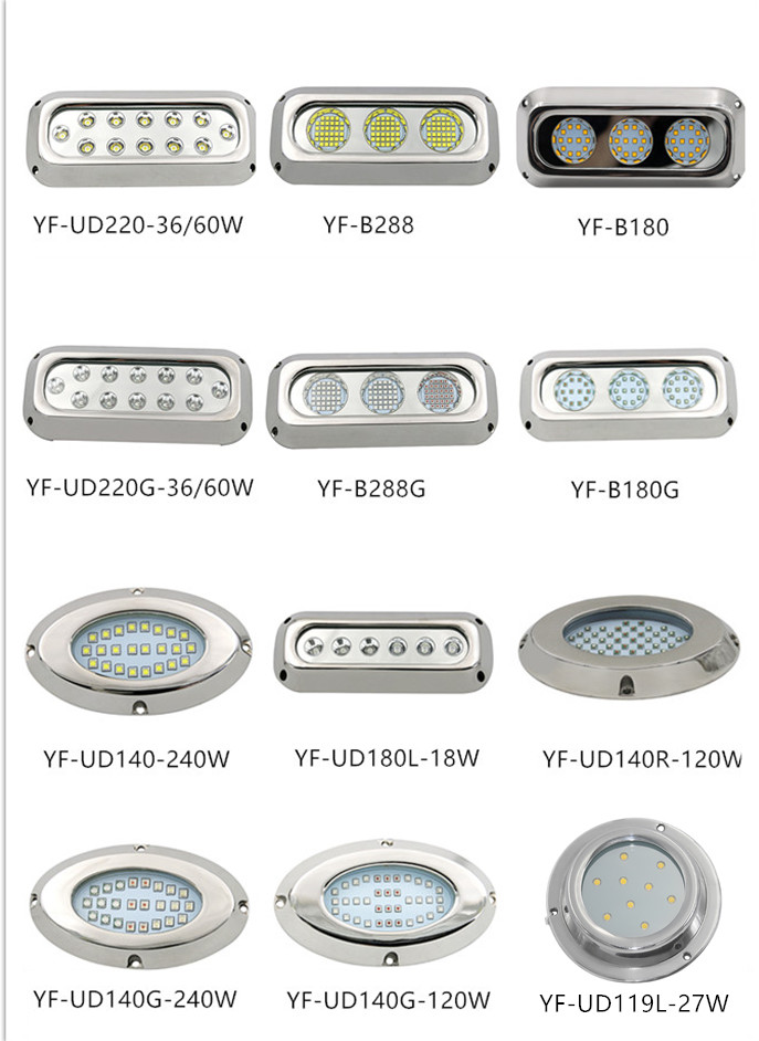 Bronze 450w Ocean Led Underwater Lights IP68 Underwater Transom Lights