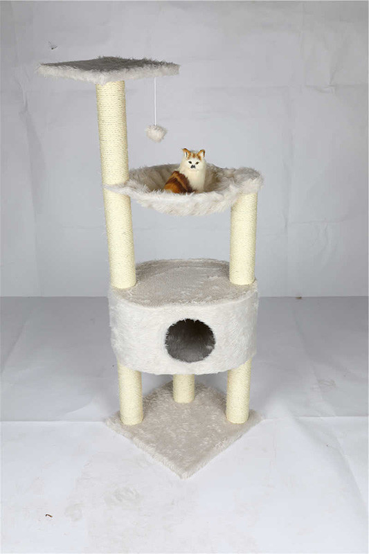 Eco Friendly Cat Climbing Frame Multi Level Design With Soft Perches