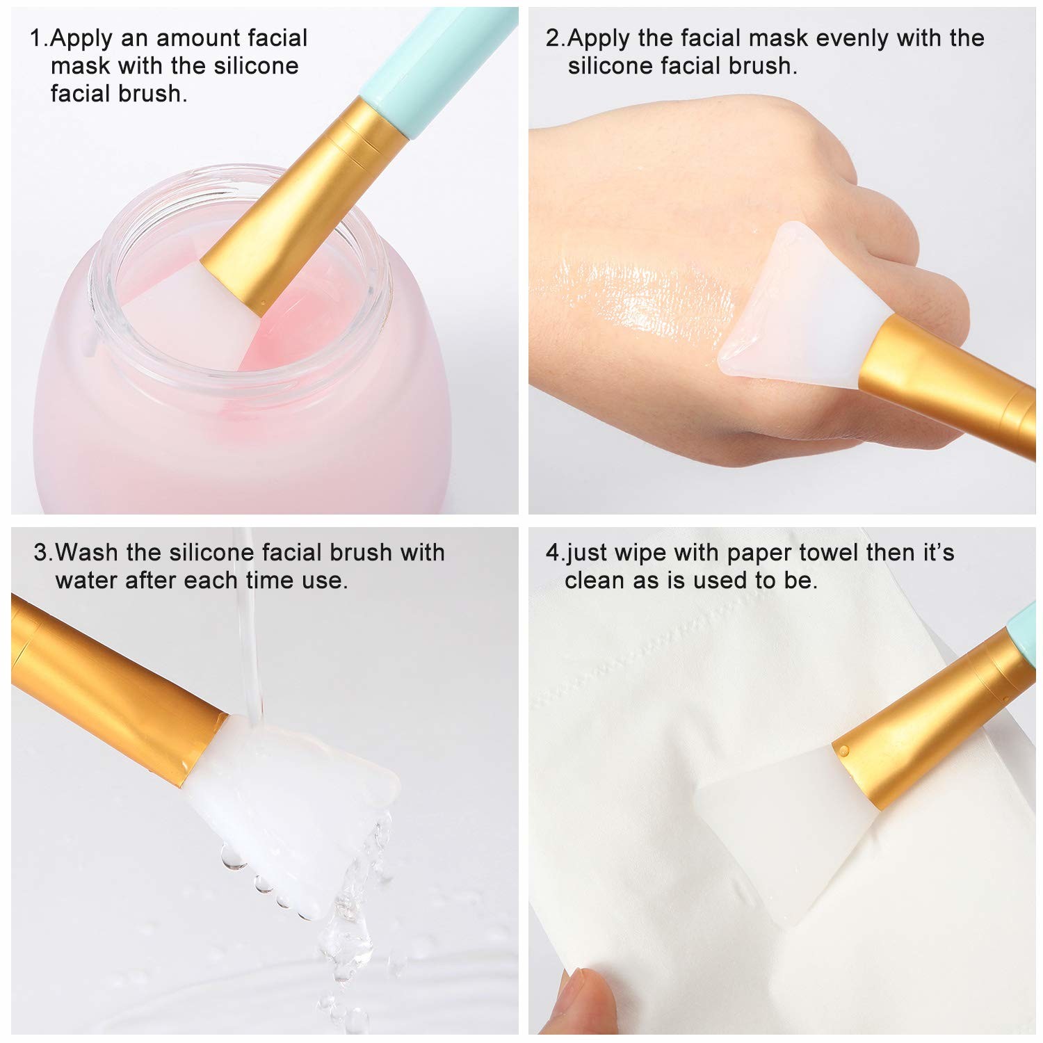 Silicone Face Mask Brushes Flexible Facial Mud Mask Applicator Brush Moisturizers Applicator Tools Mask Beauty Tools