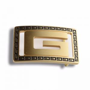 China Custom Belt Buckle Hardware Clasp Embossed Round Metal Strap on sale