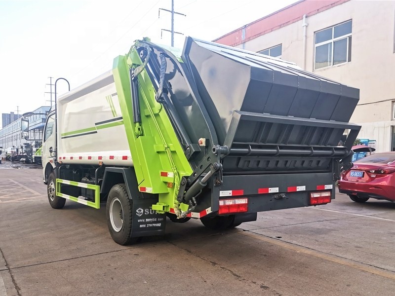 Dongfeng 8m3 Garbage Compactor Truck Rubbish Bin Collection Dump Truck For Waste