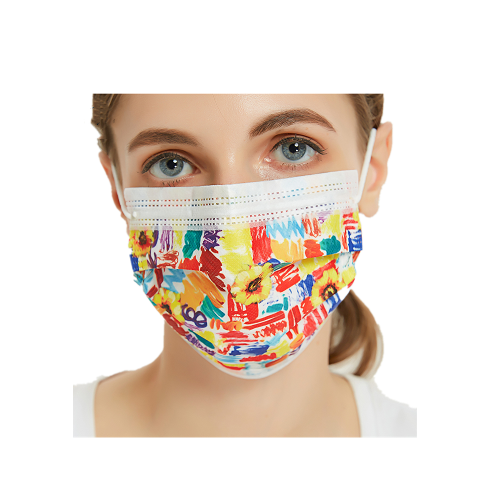 S&J 3ly Patterned Custom Face Mask Factory Cheap Price Disposable Medical Mask Class III 3 Ply ASTMF2100 Level 3 Adult, Children