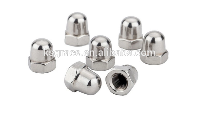 Nickel Plated Din1587 Hex Domed Nuts