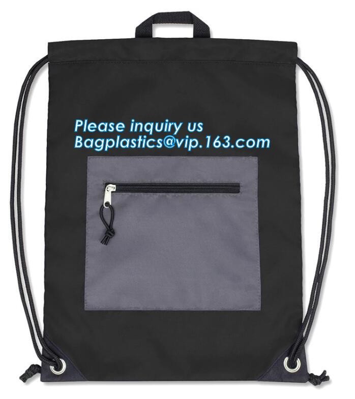 Promotion Custom Eco Friendly Sublimation Polyester Folding Shopping Bag,Promotional Sports Gym Sack Polyester Drawstrin