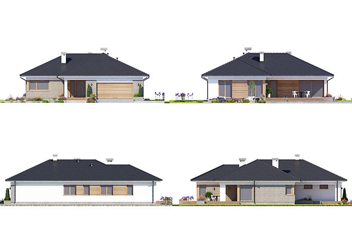 AS / NZS / USA Light Steel Frame Modular Prefabricated House Kits Villa