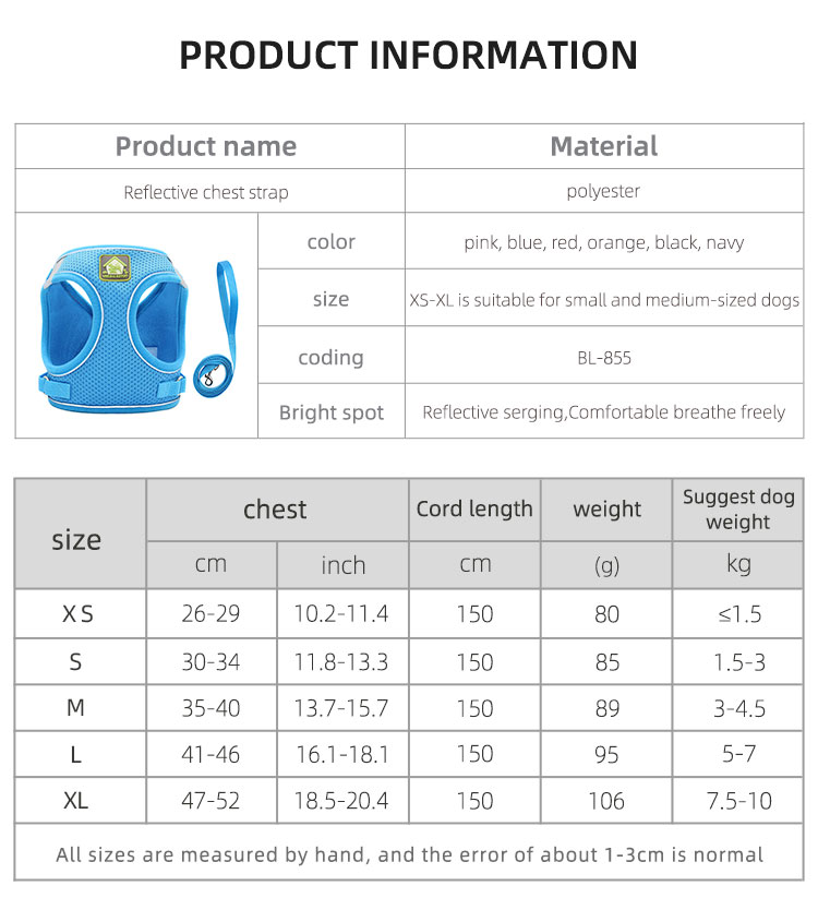 Amazon Top Seller 2021 Adjustable Padded Custom LOGO Pet Cat Dog Harness Collar Leash Reflective Dog Vest Leash