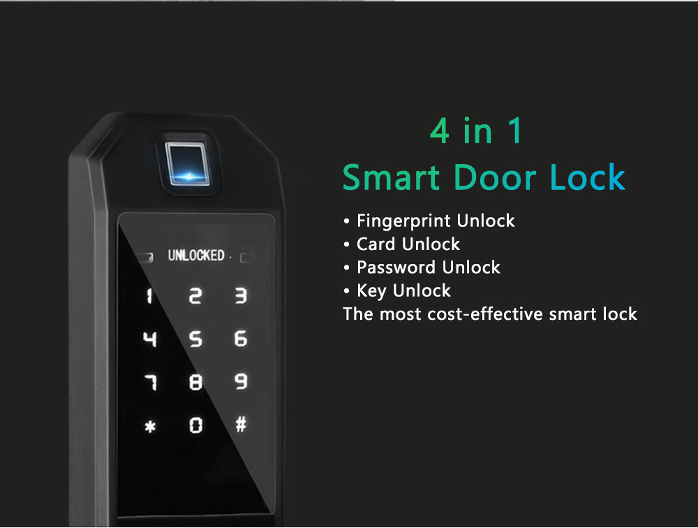 Electric Hotel Fingerprint Door Lock With Touch Password Screen