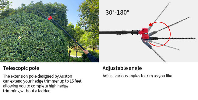 Battery Powered Long Reach Cordless Hedge Trimmer Electric Cordless Grass Shears