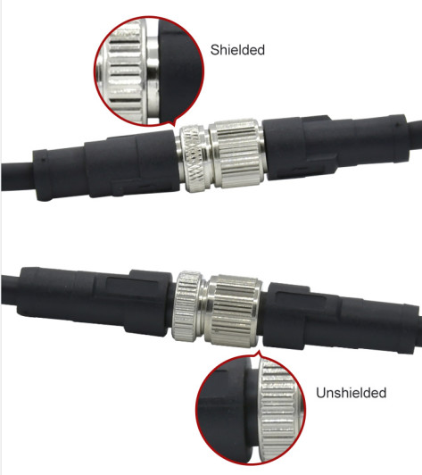 A B D X Coded 3 - 17 Pin M12 Cable Connectors Solder Locking Industrial Standard