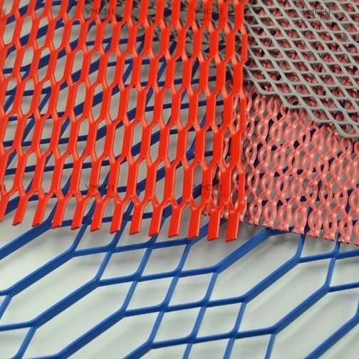 Powder Coating White Color Expanded Metal Mesh For Wall Facaded