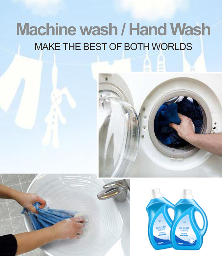 5 in 1 Liquid Laundry Detergent Stain Odor Remover Fabric Softener Color Brightener 2kg