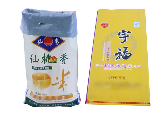 Agricultural Woven Polypropylene PP Woven Rice Bag Bopp Laminated 25 Kg