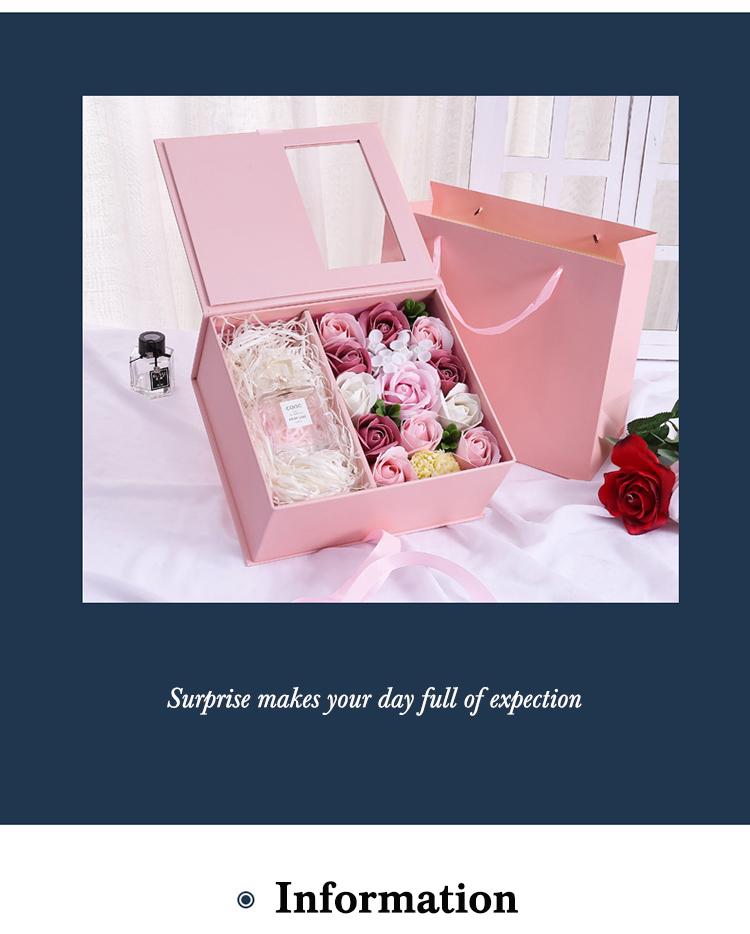 Ribbon Bow Cardboard Gift Packaging Box Bulk Flower Boxes