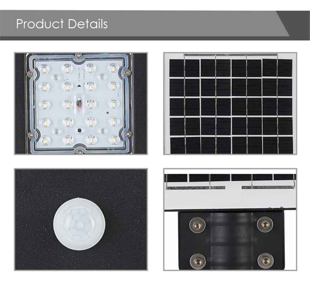 Water Resistant Integrated Solar Light Street Lamp With Motion Sensor