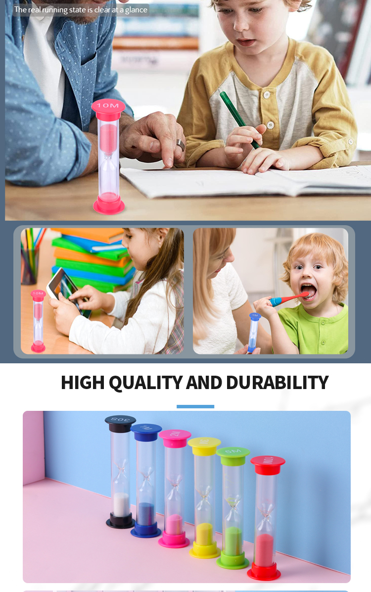 30 Second 1 2 3 Minute Hourglass Sand Timer Clock Custom Color