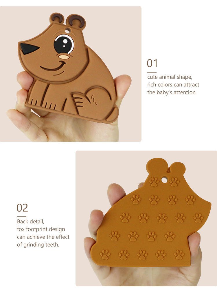 Bear Food Grade Silicone Baby Teether BPA Free Eco Friendly