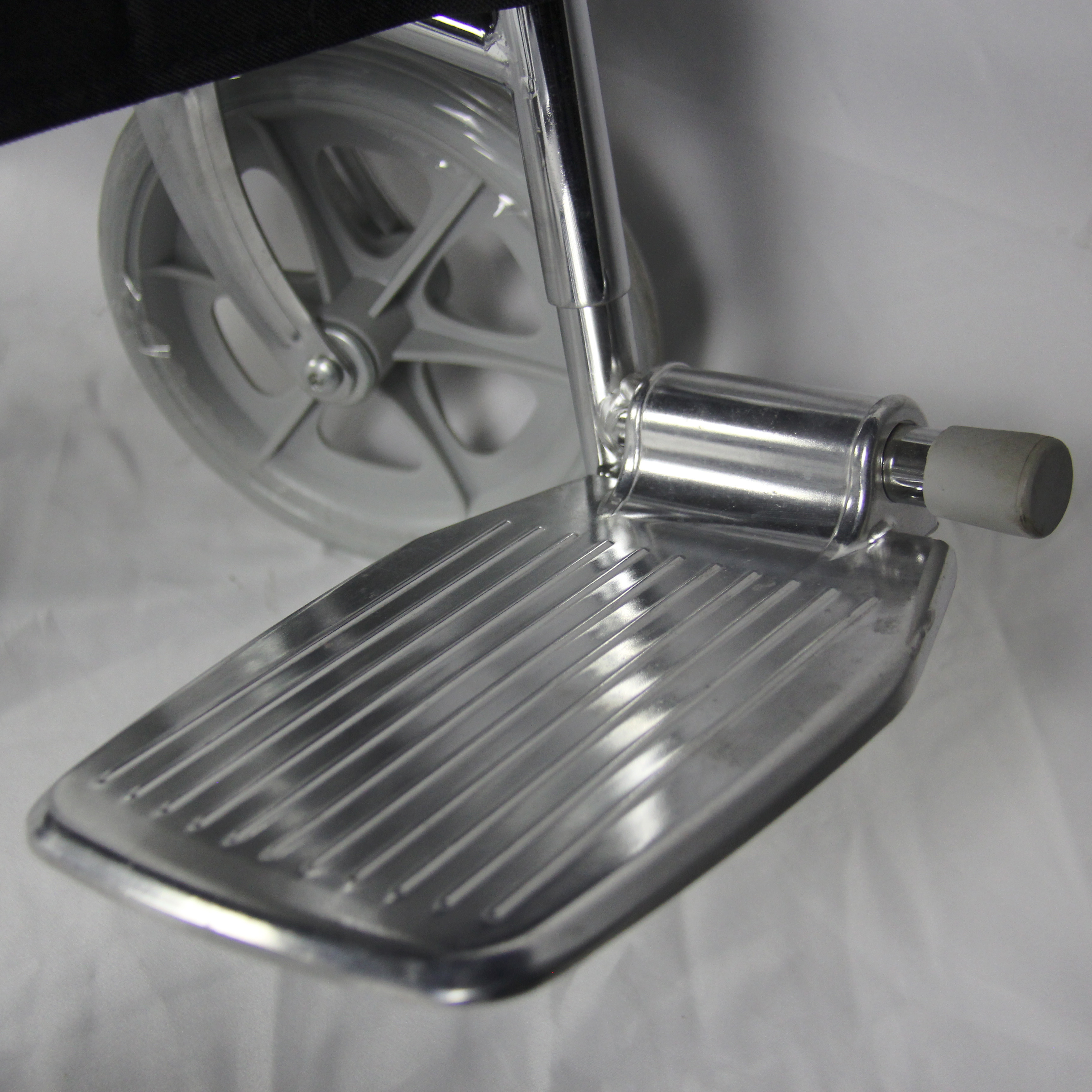 Chromed Frame Folding Steel Wheelchair With Double Cross Bar