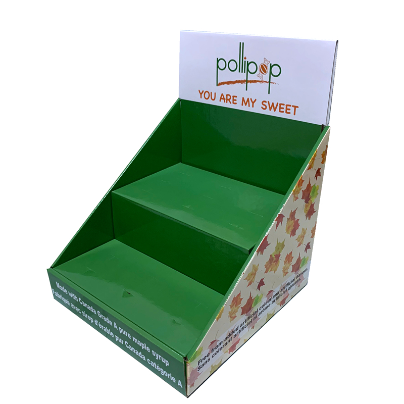 Folding Cardboard Display Box Countertop Retail Packaging Box With Paperboard Liner