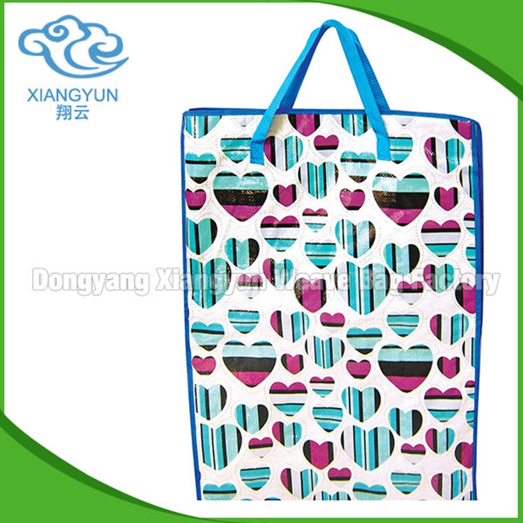 Zipper Top Woven Laminated Polypropylene Tote Bags Non Woven Grocery Bags