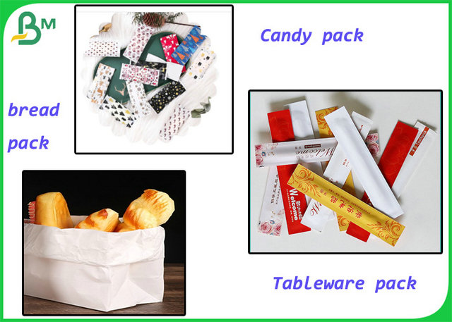 70gsm 80gsm Bleached Foodgrade Polyethylene Coated Paper For Pacing Wooden Cutlery