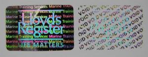 China Tamper Evident Void Hologram Security Stickers / Hot Stamp Stickers Glossy Varnish on sale