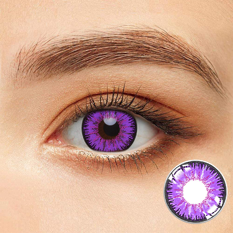 Custom Green Purple Blue Enhancement Tint Contact Lenses 14.5mm