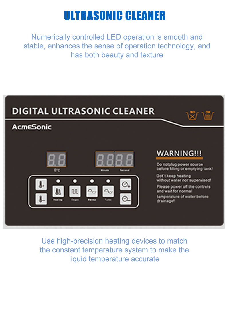 15L Ultrasonic Washing Machine Cleaner Dual Frequency For Bicycle Chain Clean