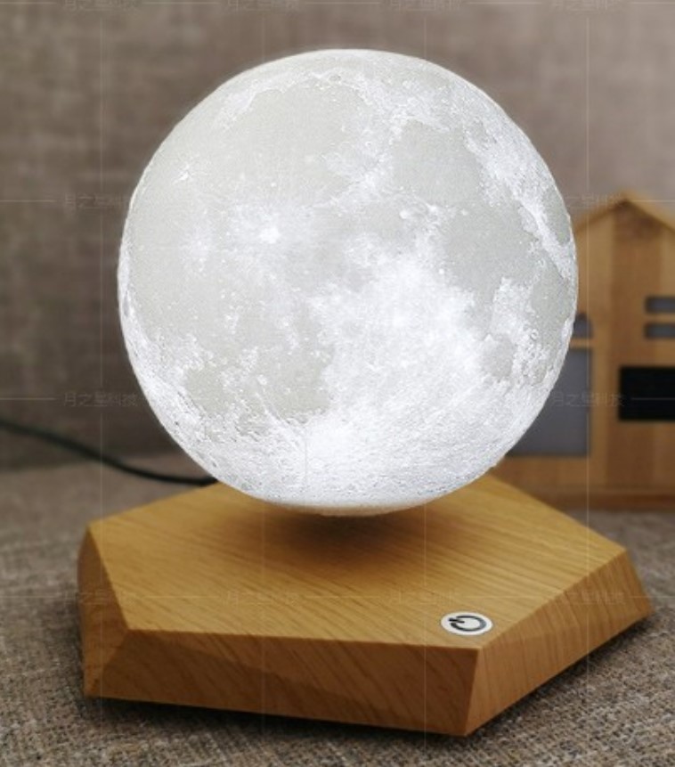 360 spining magnetic levitation floating 3D moon lamp light for gift ,6inch night light