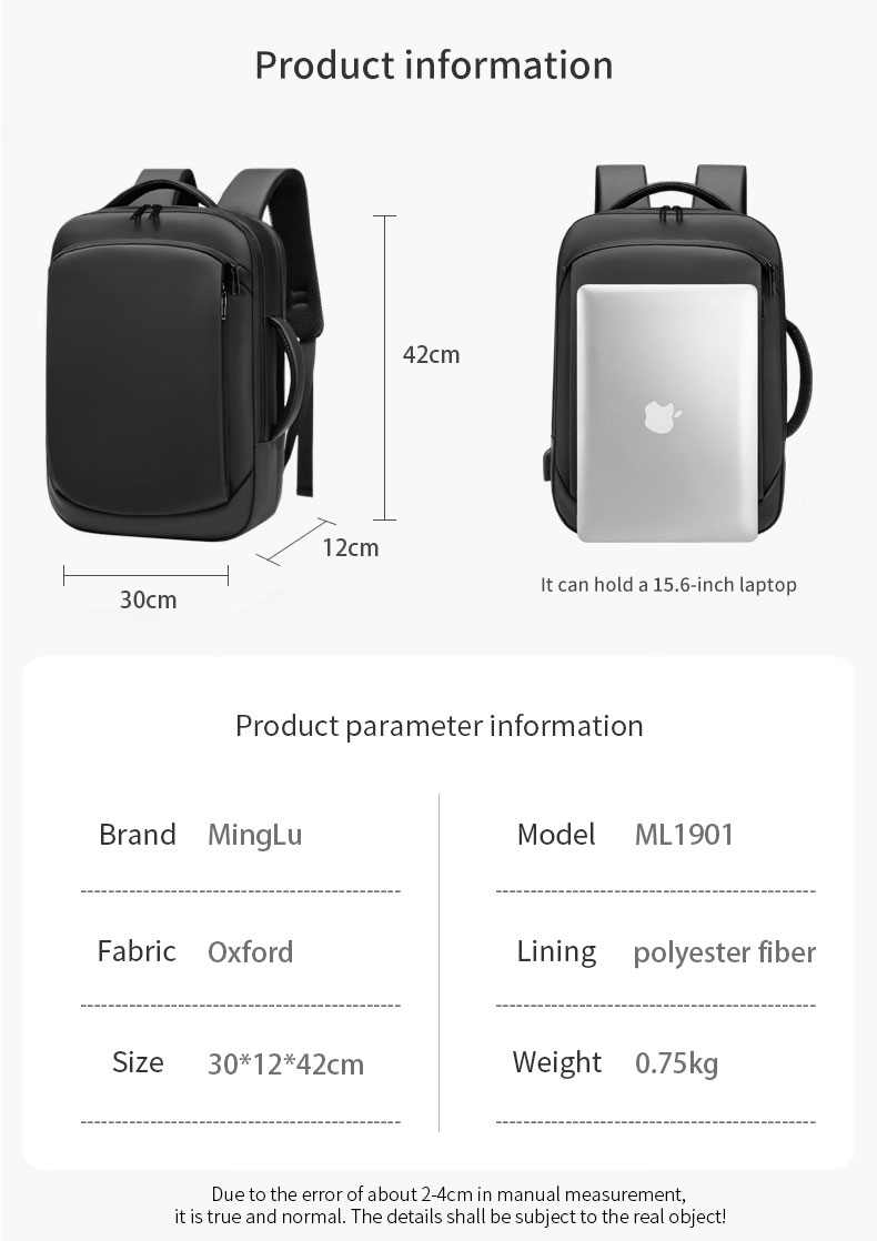 Wholesale New bag laptop usb charging men college school waterproof bagpack backpack bag backpacks