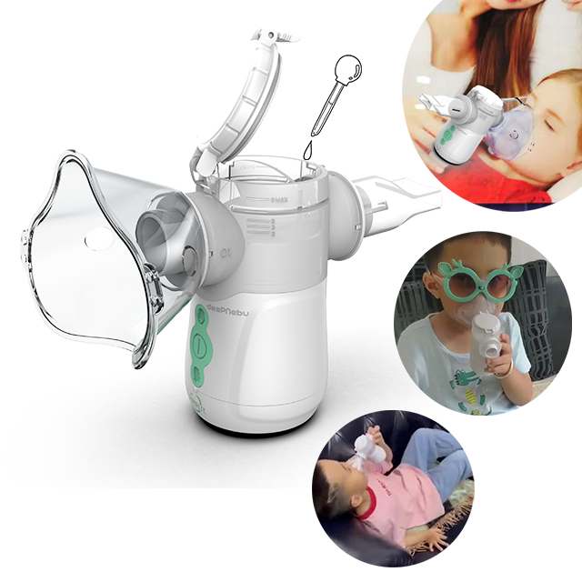 Cold Cough Home Nebulizer Machine ≥0.25ml/Min With DC 5V Power 3V Battery