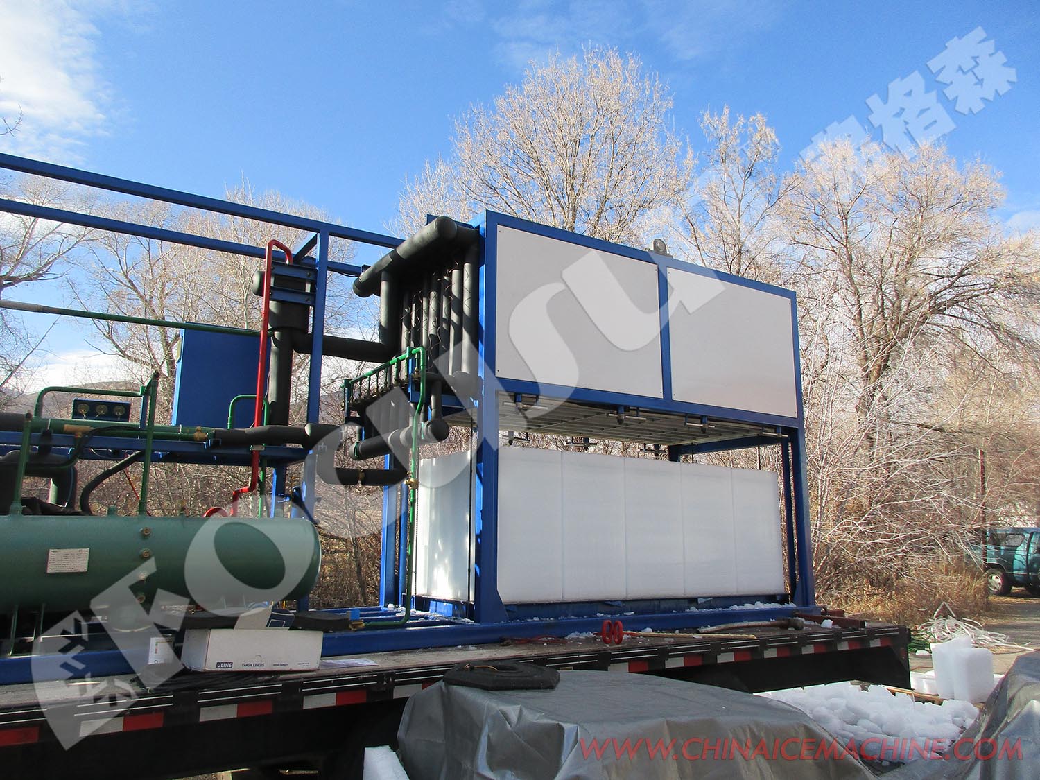 6-tonne Capacity Ice Block Machine for Bar or Block Ice in Sur Commande Dimensions