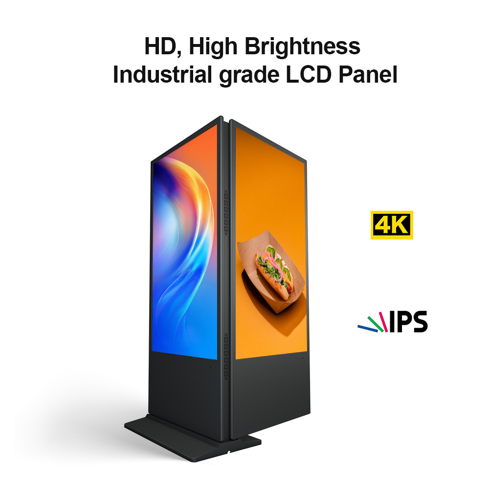Double Sided Advertising Display Contrast 1200 1 Brightness 350nits 350 nits Android Digital Signage