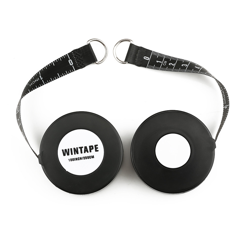 Wintape Clear Large Numbers 100 Inches 2.5meters Extra Long Black Tape Measure For Clothing Designer