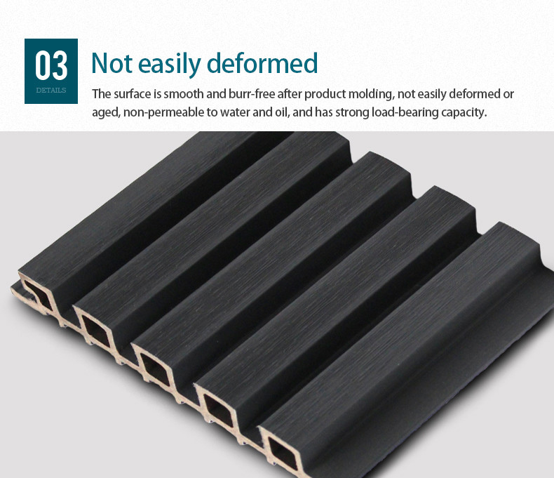 Hight Quality Hollow Fence Fluted Co-extrusion Decorative Wood Plastic Composite Wpc Outdoor Wall Panel Cladding
