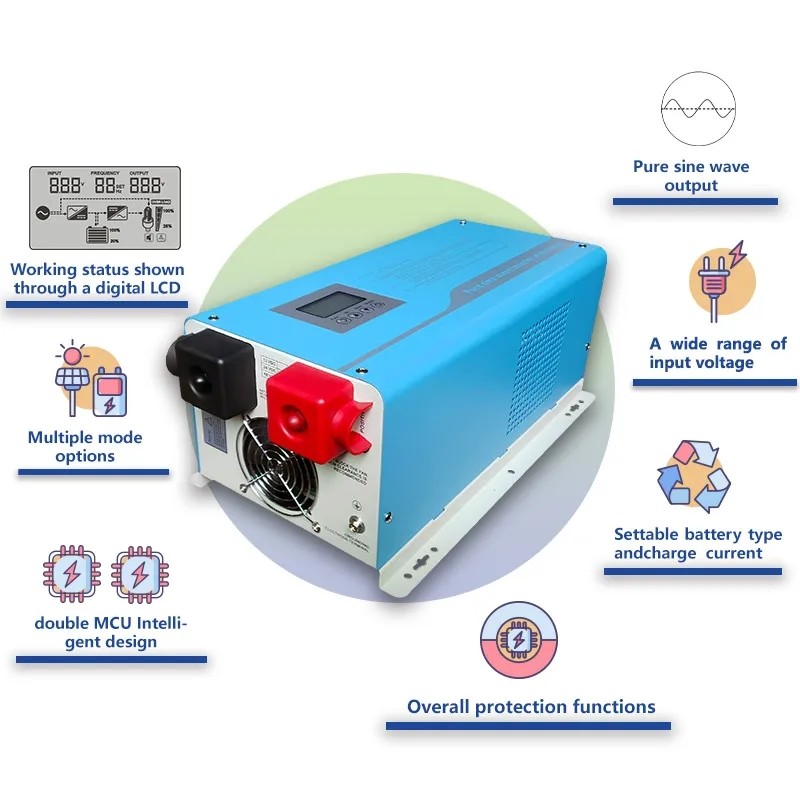 2kw 48v Off Grid Pure Sine Wave Inverter Battery Power Storage Systems